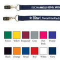 5/8" Polyester Tradeshow Lanyard w/ Double Bulldog Clip (1 Color)